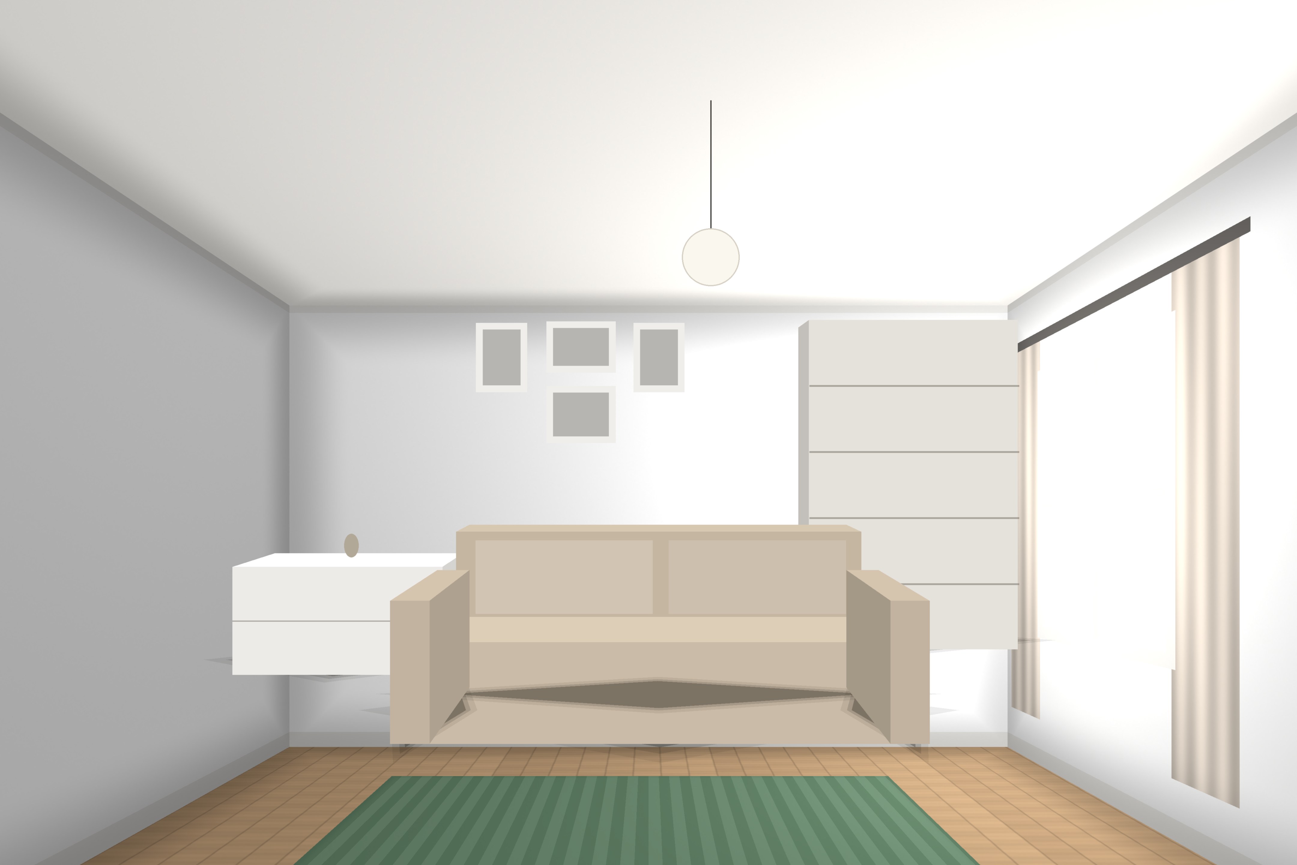 3D-Raumvisualisierung mit Farrow & Ball Wandfarbe